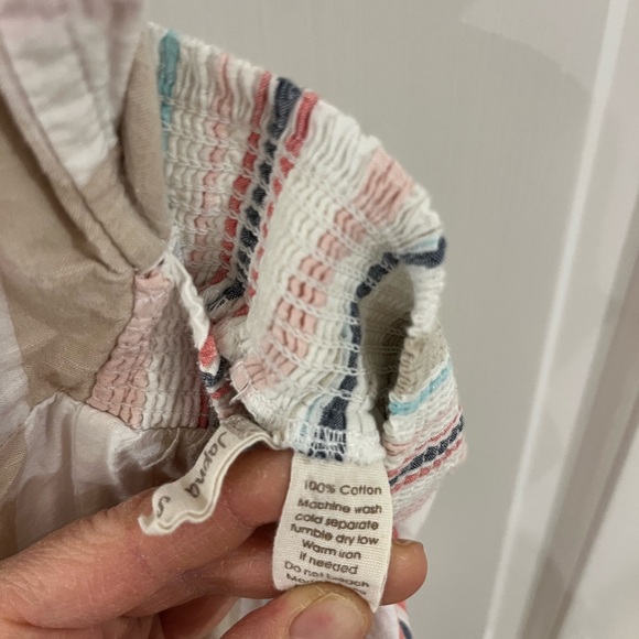 Striped Button-Front Jumpsuit - Picture 7 of 7